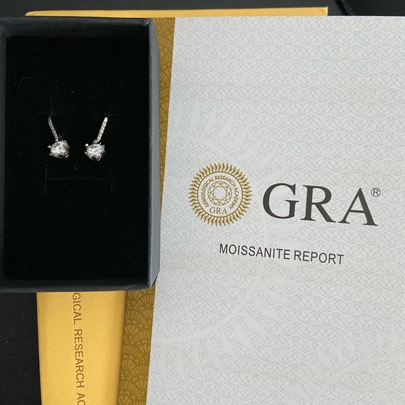 Moissanite earrings - Picture 1 of 1